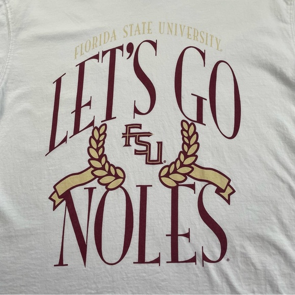 Champion Florida State University FSU Seminoles Graphic Tee white small boxy fit - Picture 1 of 8